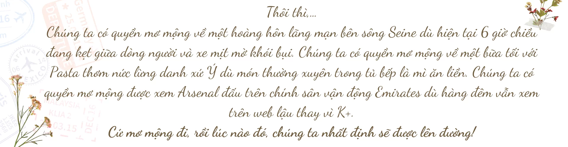 Vài lời của tôi